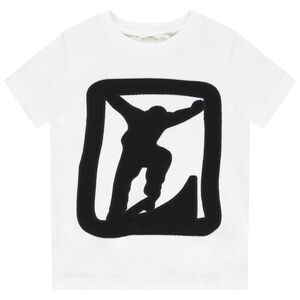 Camiseta de manga corta con parche para niño 