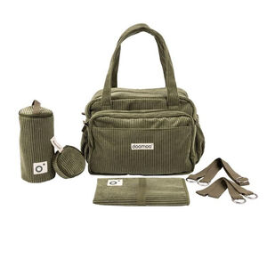 Bolso maternidad Fluffy de pana verde kaki 