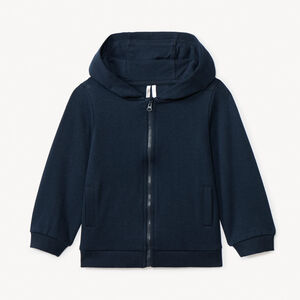 Chaleco de felpa liso con capucha para bebé niño 