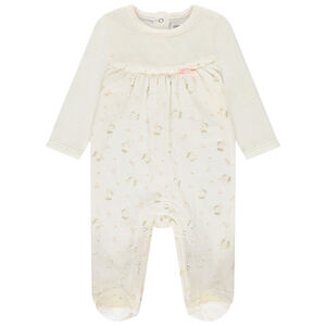 Pelele de terciopelo con estampado de gatos para bebé niña 