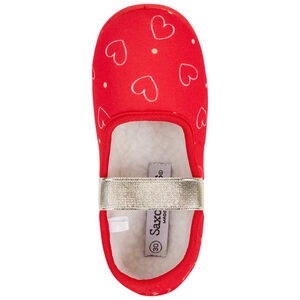 Pantuflas merceditas estampadas con corazones para niña 