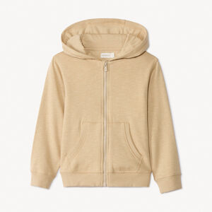 Chaleco de felpa slub liso con capucha para niño 