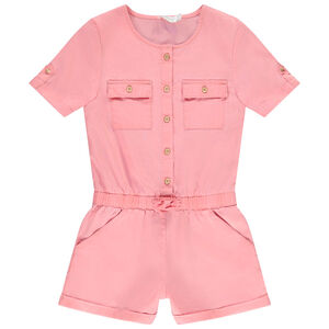 Combishort fluido con bolsillos para niña 