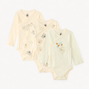 Lote de 3 bodies de manga larga de Tom & Jerry Warner para bebé niño con aberturas diferentes según la edad. 