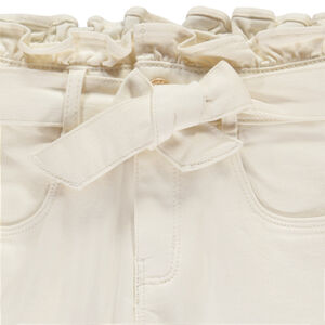 Vaqueros paperbag uni con cinturón para atar para niña 