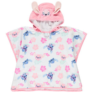Poncho de baño estampado Stitch & Angel Disney para bebé niña 