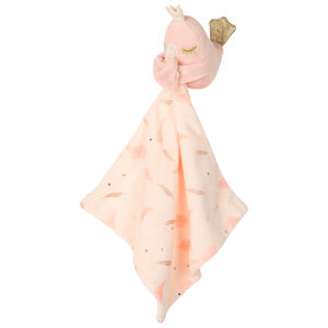 Peluche de terciopelo con plumas y pequeño pájaro 