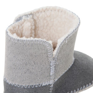 Botas de media caña bicolores con forro de borreguito 