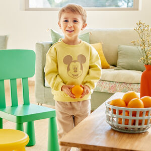 Sudadera de felpa con estampado en relieve de Mickey Disney para bebé niño. 