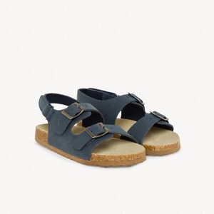 Sandalias con doble hebilla y tira de velcro para niño 