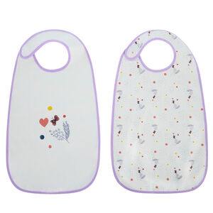 Lote de 2 baberos impermeables con flores 