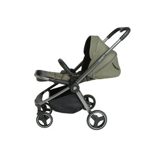 Carrito trio Alba con capazo verde oliva 