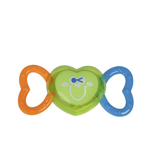 Sonajero ergonómico en forma de corazón tricolor 