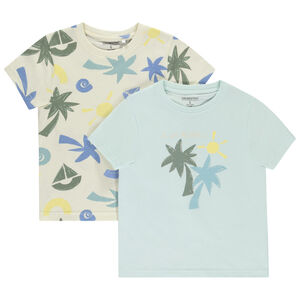 Lote de 2 camisetas de manga corta con diseño para niño 