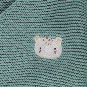 Chaleco de punto efecto cruzado con tigre bordado para bebé niño 