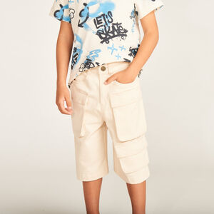 Bermudas cargo de twill para niño 
