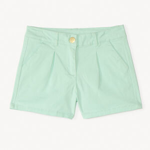 Pantalón de twill liso efecto pinza para niña 