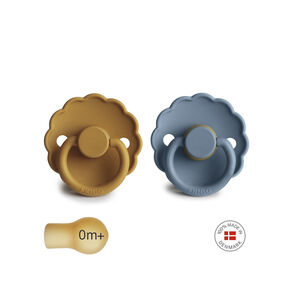 PACK 2 CHUPETES BLOCK LATEX DAISY HONEY GOLD/GLACIER B 0+ 