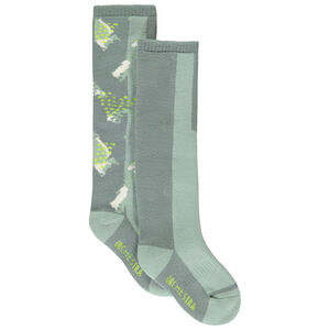 Lote de 2 pares de calcetines altos de esquí para niño 