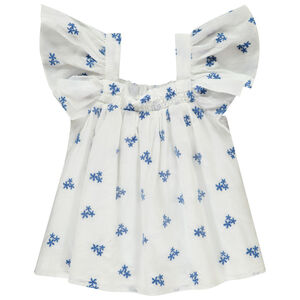 Top peplum estampado de flores para niña 