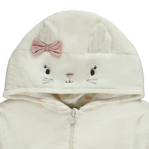 Pelele de sherpa con capucha de gato para niña 