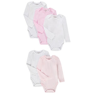 Pack de 5 bodies de manga larga para bebé niña 