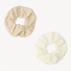 Lote de 2 coleteros lisos con strass para niña 