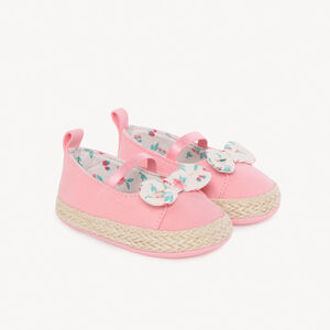 Babitas con moño floral y cuerda trenzada para niña 