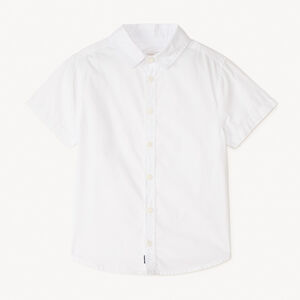 Camisa de popelina de manga corta lisa para niño 
