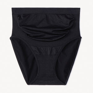 Braga premamá de talle alto sin costuras en microfibra 