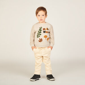 Jean recto con forro micropolar para bebé niño 