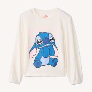 Camiseta de manga larga Stitch Disney para niña 