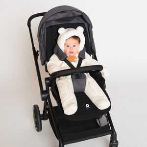 Mono piloto bordado con erizo para bebé niño con acabados diferentes según la edad 