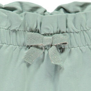 Pantalón jogging liso con lazo para bebé niña 