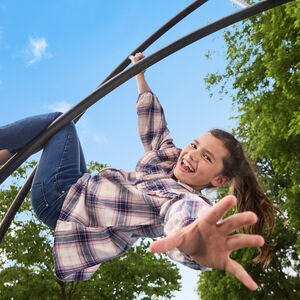 Camisa de manga larga de cuadros con volantes para niña 
