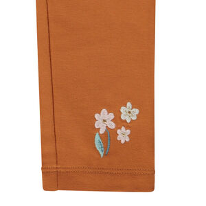 Mallas largas lisas con bordados para bebé niña 