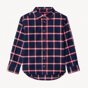 Camisa de cuadros con mangas retráctiles para niño 