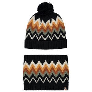 Ensemble en tricot bonnet + snood zigzag pour garçon 