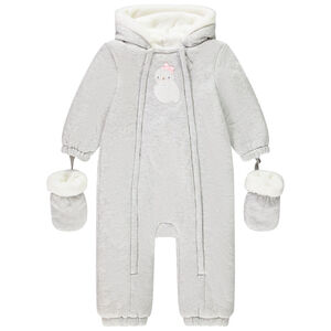 Buzo de felpa para niña con acabados diferentes según la edad 