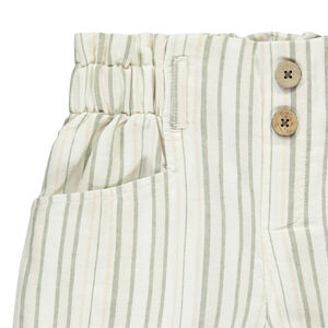 Pantalón fluido de tela rayada para niña 