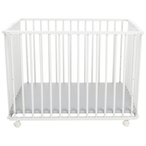 Parque plegable de madera Pocket blanco 