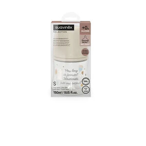 Biberón con tetina fisiológica SX PRO S 150ml Wonderland beige 