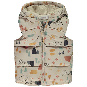 Chaleco acolchado con capucha y estampado para bebé niño 