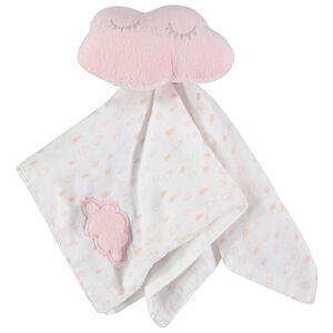 Pañuelo de peluche nube estampada con gotas de lluvia para bebé 