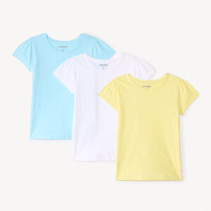 Lote de 3 camisetas de manga corta con estampado de corazón para niña 