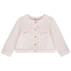 Chaqueta de mezclilla con estampado floral para bebé niña 