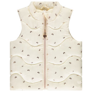 Doudoune sin mangas estampada de mariposa para bebé niña 