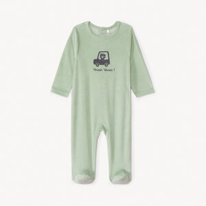 Pijama de felpa liso con estampado para bebé niño 