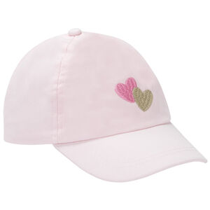 Gorra de denim con corazones bordados para niña 