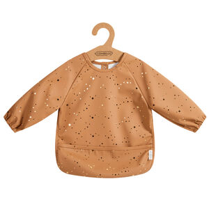 Babero de goma con bolsillo Douce Hirondelle cámel 